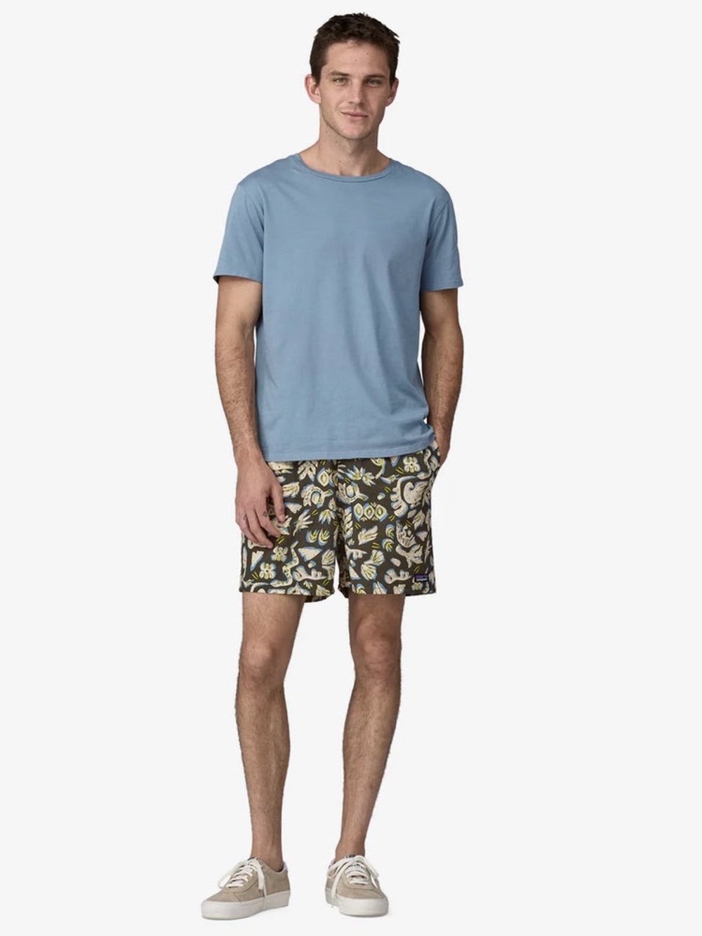 Patagonia Shorts Mens Small Baggies 5" 57022 Across Oceans Pine Needle Green
